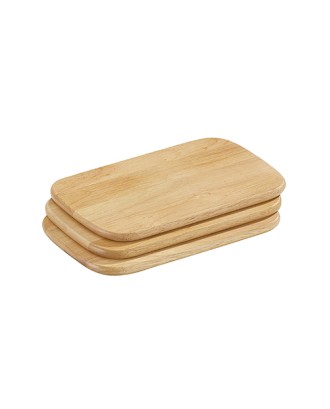 Set de 3 tocatoare din lemn de arbore de cauciuc, 22 x 15 cm - ZASSENHAUS